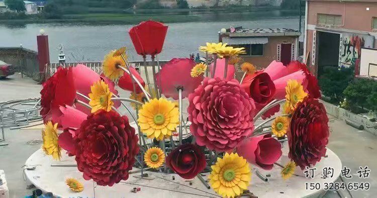 太陽花雕塑擺件優(yōu)選，陸地擺件，園林太陽花雕塑供應(yīng)