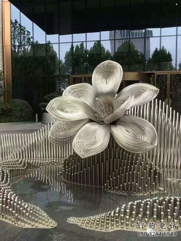 大型月季花雕塑優(yōu)選，白鋼構(gòu)件，不銹鋼月季花雕塑廠家