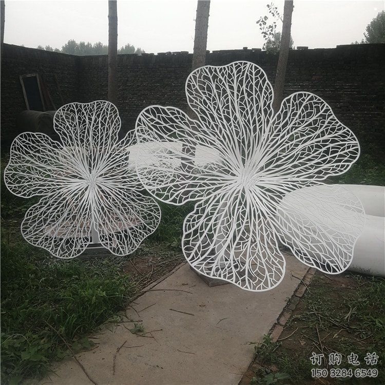 花朵雕塑服務商，公園小品，鏤空花朵雕塑供給