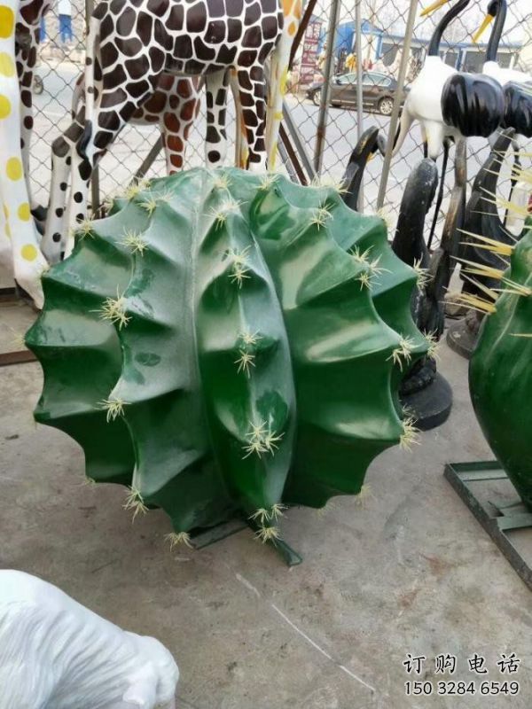 門口仙人球雕塑