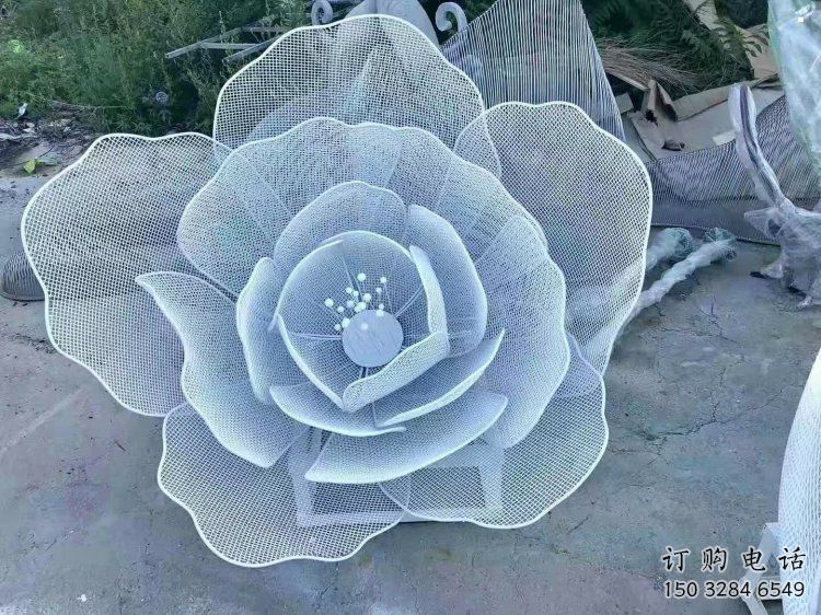 牡丹花雕塑提供，戶外雕塑，鏤空牡丹花雕塑生產(chǎn)廠家