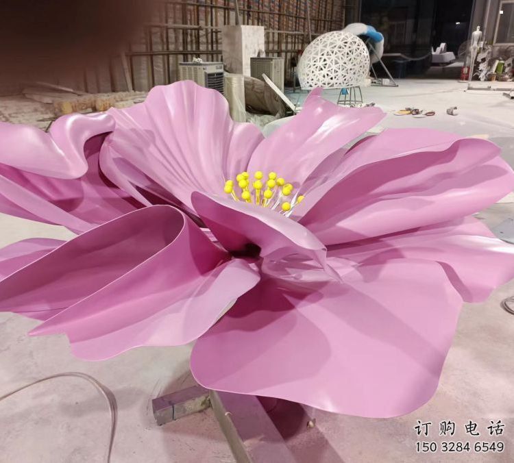 牡丹花雕塑通用，花園小品，不銹鋼牡丹花雕塑廠家優價