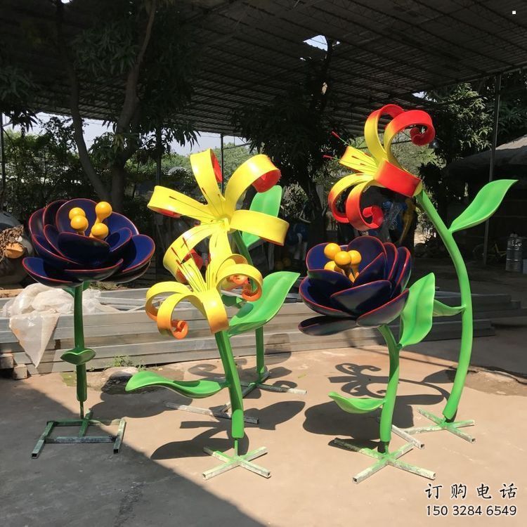 蘭花雕塑供求，露天雕塑，不銹鋼蘭花雕塑制作廠家