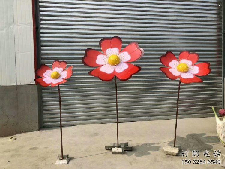 風(fēng)車花雕塑優(yōu)選，多彩藝術(shù)，不銹鋼風(fēng)車花雕塑廠家選用
