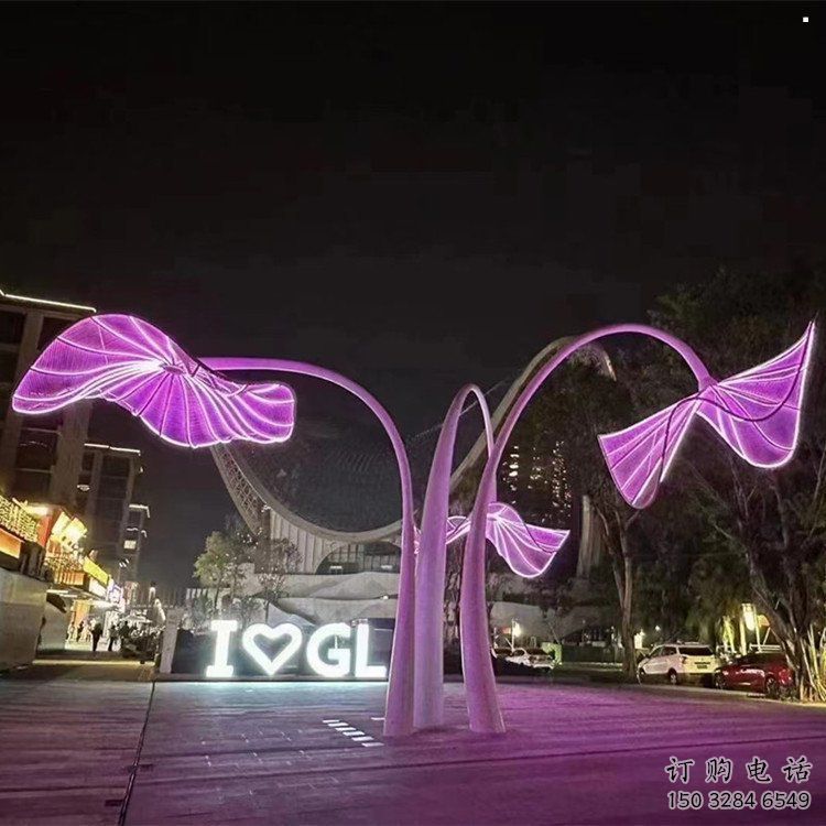 花傘雕塑訂做，街景小品，不銹鋼花傘雕塑制作