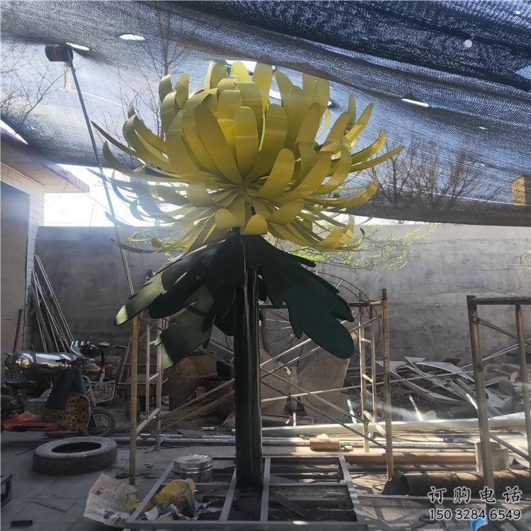 菊花雕塑廠家，景觀概念，不銹鋼菊花雕塑通用