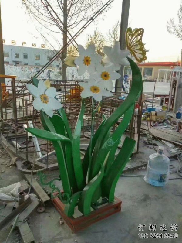 茉莉花雕塑廠家，白鋼構件，不銹鋼茉莉花雕塑供求