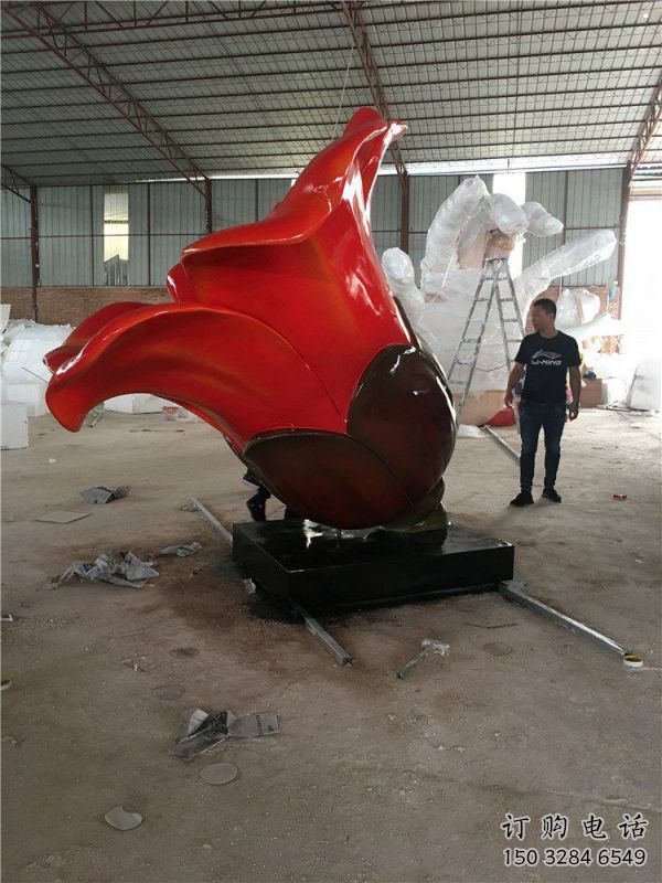 木棉花雕塑供給，中式工藝，景觀木棉花雕塑廠家精品