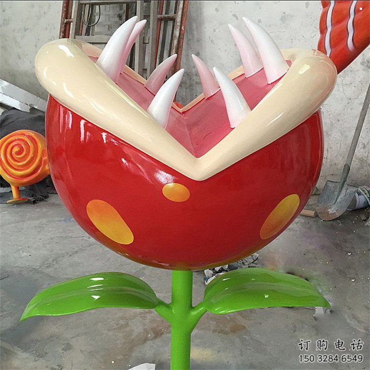 食人花雕塑廠家，美陳雕塑，抽象食人花雕塑預(yù)定