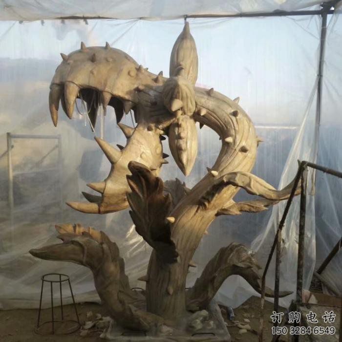 食人花雕塑制作，戶外雕塑，景觀食人花雕塑選用