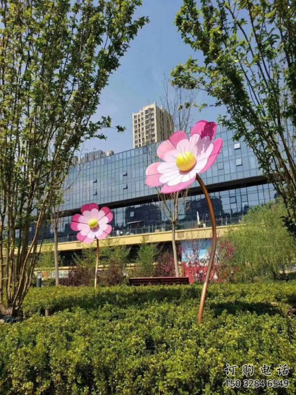 杏花雕塑供應(yīng)，地標(biāo)擺件，不銹鋼杏花雕塑制造廠家