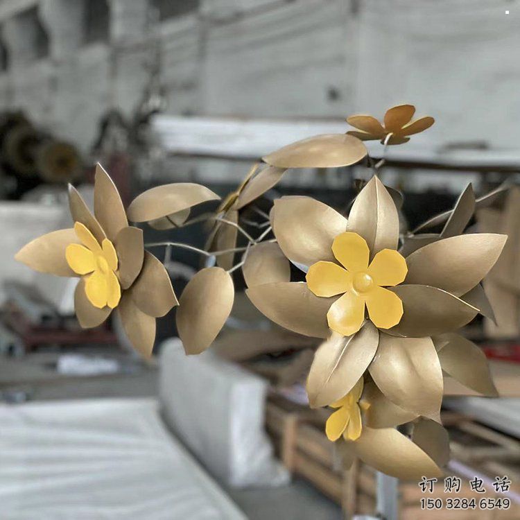 櫻花雕塑制造商，小區擺件，不銹鋼櫻花雕塑制造商