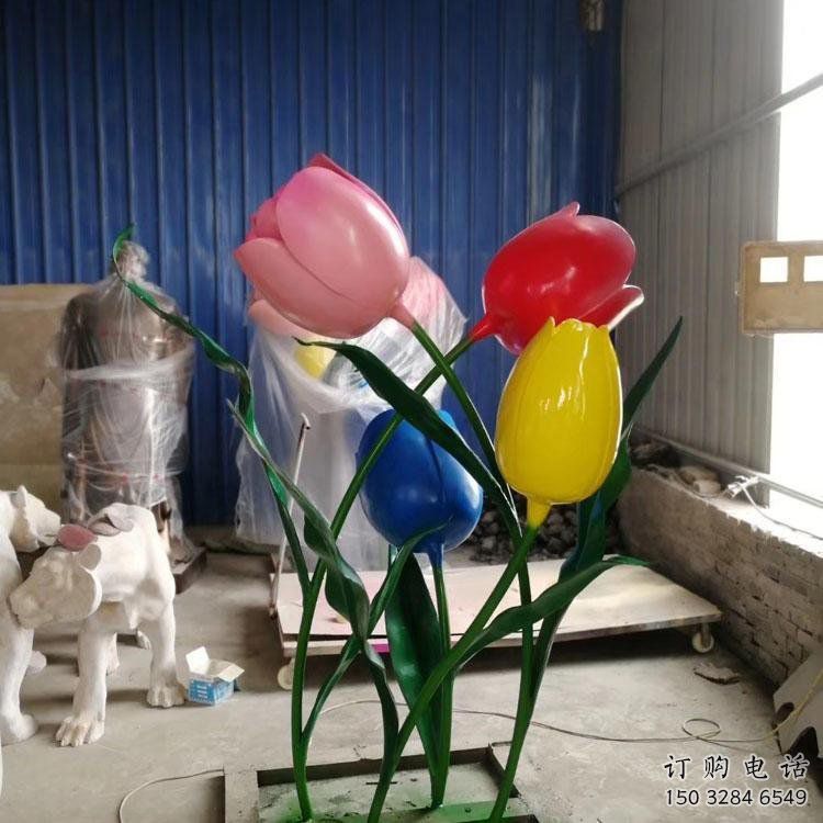 郁金香雕塑廠家，中式工藝，不銹鋼郁金香雕塑精選