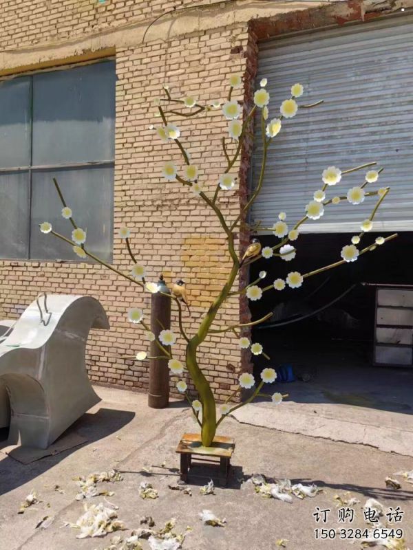 紫丁香雕塑定制，市標雕塑，廣場不銹鋼紫丁香雕塑定做