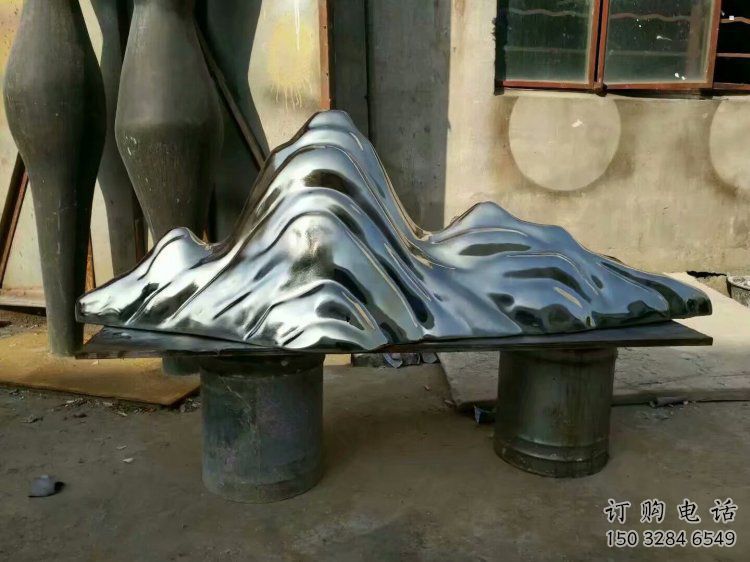 不銹鋼假山雕塑，戶外雕塑，金屬抽象假山雕塑制造