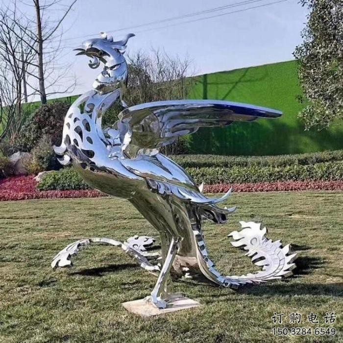 孔雀雕塑精選，戶外雕塑，不銹鋼鏡面孔雀雕塑廠家