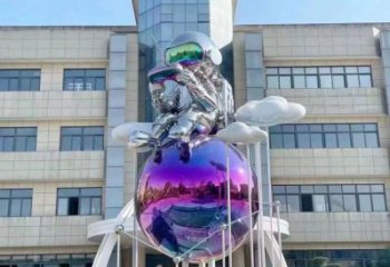 現代地球雕塑承接，歐式風格，地球天使雕塑廠家