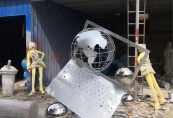 地球儀雕塑通用，花園小品，廣場筆記本地球儀雕塑優(yōu)價