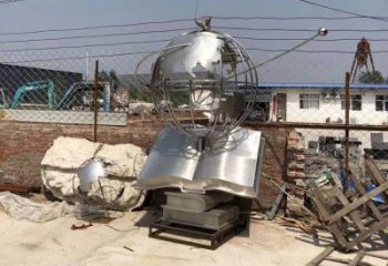 地球儀雕塑展品，小區(qū)雕塑，書籍地球儀雕塑制作精選