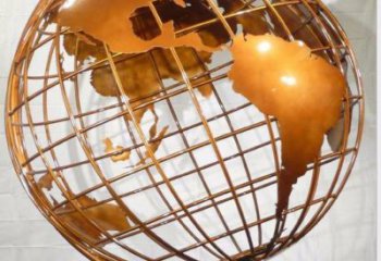 地球儀雕塑公司，花園小品，烤漆地球儀雕塑廠家提供