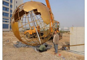 地球儀雕塑生產，廣場雕塑，烤漆地球儀雕塑生產商