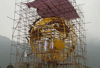 地球儀雕塑通用，陸地擺件，烤漆地球儀雕塑點擊