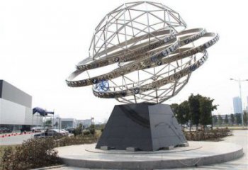 地球儀雕塑點擊，地標擺件，現代地球儀雕塑承接