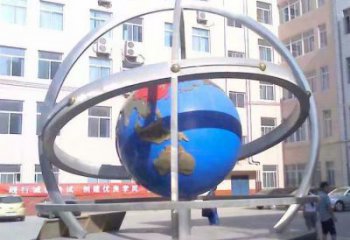 地球儀雕塑觀賞型，廣場系列，現代地球儀雕塑廠家優選