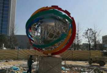 地球儀雕塑選用，多彩藝術，鏤空現代地球儀雕塑展品
