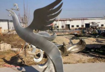 鳳凰雕塑精選，街頭藝術，公園不銹鋼鳳凰雕塑廠家