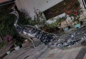 現代鳳凰雕塑展品，室外軟裝，不銹鋼鳳凰雕塑訂做廠家