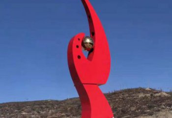 鳳凰雕塑點擊，地標擺件，抽象幾何鳳凰雕塑承接