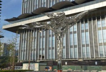 鳳凰建筑雕塑承接，廣場(chǎng)雕塑，抽象鳳凰雕塑定制廠家