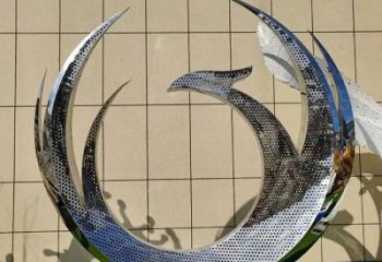鳳凰雕塑供給，戶外雕塑，不銹鋼鳳凰圓環雕塑廠家選用