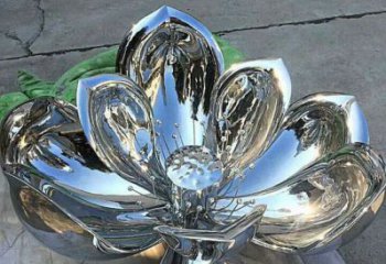 荷花雕塑制作廠家，白鋼組合，公共鏡面荷花雕塑優選