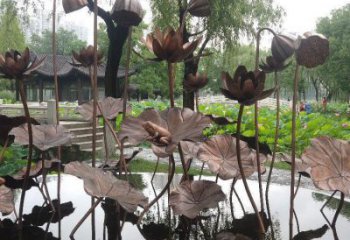 荷花雕塑供需，標(biāo)識雕塑，景觀銅荷花雕塑制造商