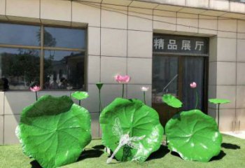 荷葉雕塑優選，城市裝飾，仿真荷葉雕塑定做廠家