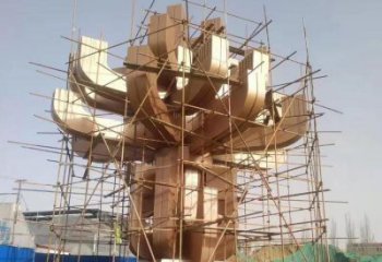 蓮花雕塑制造商，抽象雕塑，園林抽象蓮花雕塑訂做