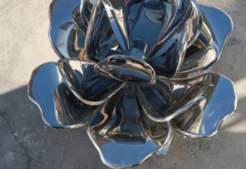 戶外蓮花擺放，水景雕塑，鏡面蓮花雕塑主題廠家