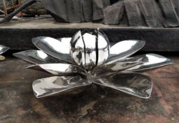 蓮花雕塑擺件，地標擺件，鏡面蓮花雕塑生產商