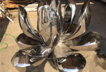 蓮花雕塑制作廠家，公園小品，鏡面蓮花雕塑優選