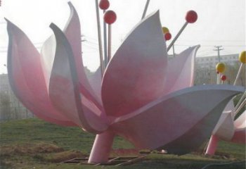 蓮花雕塑點擊，陸地擺件，不銹鋼蓮花雕塑預定廠家