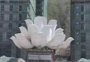 鏤空蓮花雕塑定制，城市裝飾，花園燈光蓮花雕塑承接