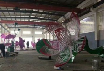 鏤空蓮花雕塑批發，小區雕塑，景觀燈光蓮花雕塑點擊