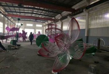 鏤空蓮花雕塑指用，小區雕塑，廣場燈光蓮花雕塑制作