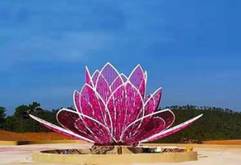 鏤空蓮花雕塑選用，酒店擺件，燈光蓮花雕塑工廠精選