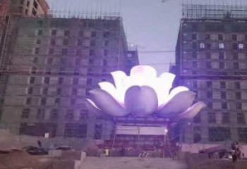 鏤空蓮花雕塑專供，鍛造工藝，燈光蓮花雕塑生產廠家