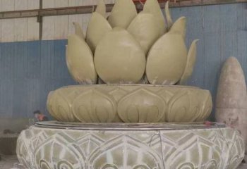 臥蓮雕塑廠家，廣場系列，不銹鋼臥蓮雕塑優選