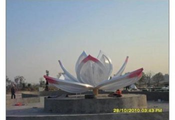 臥蓮雕塑訂做，彩鋼制作，不銹鋼臥蓮雕塑訂做廠家