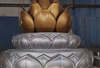 臥蓮雕塑訂做廠家，水景雕塑，不銹鋼臥蓮雕塑工程提供